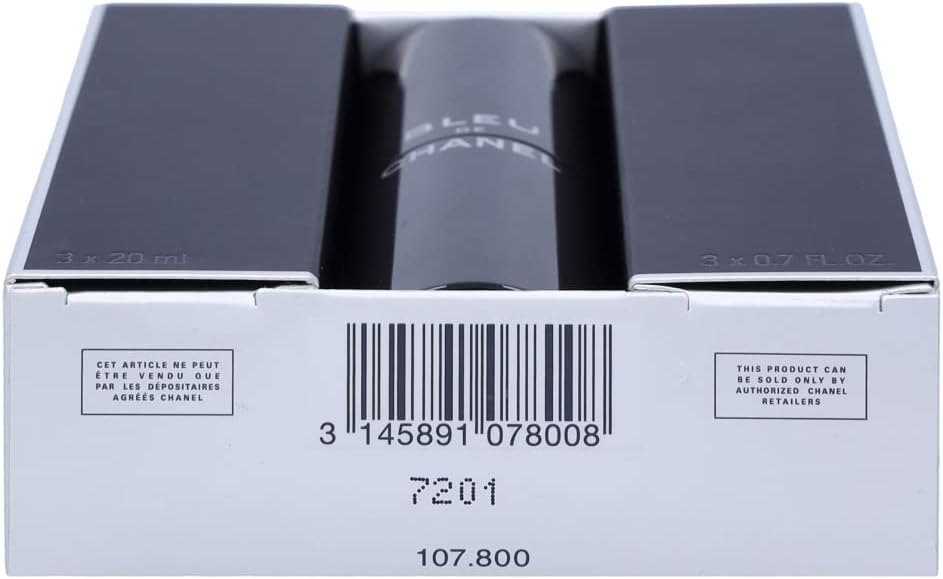 Chanel Bleu De Chanel Eau De Toilette Travel Spray & Two Refills 3x20ml