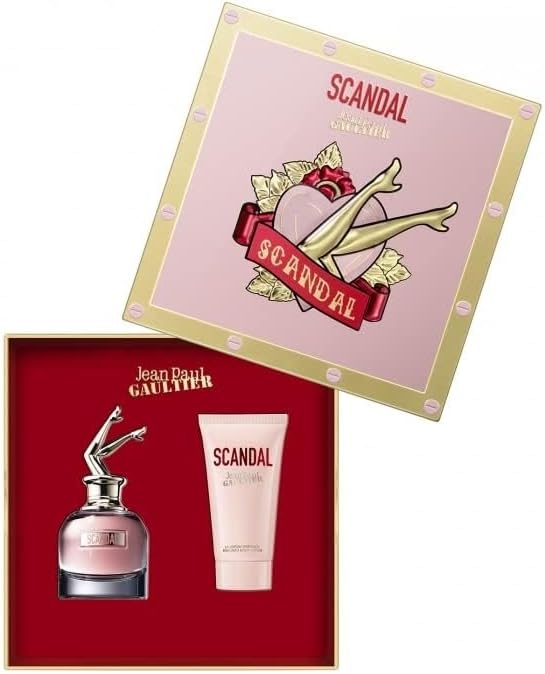Jean Paul Gaultier Scandal Eau De Parfum Spray 50ml & 75ml Perfumed Body Lotion, Gift Set