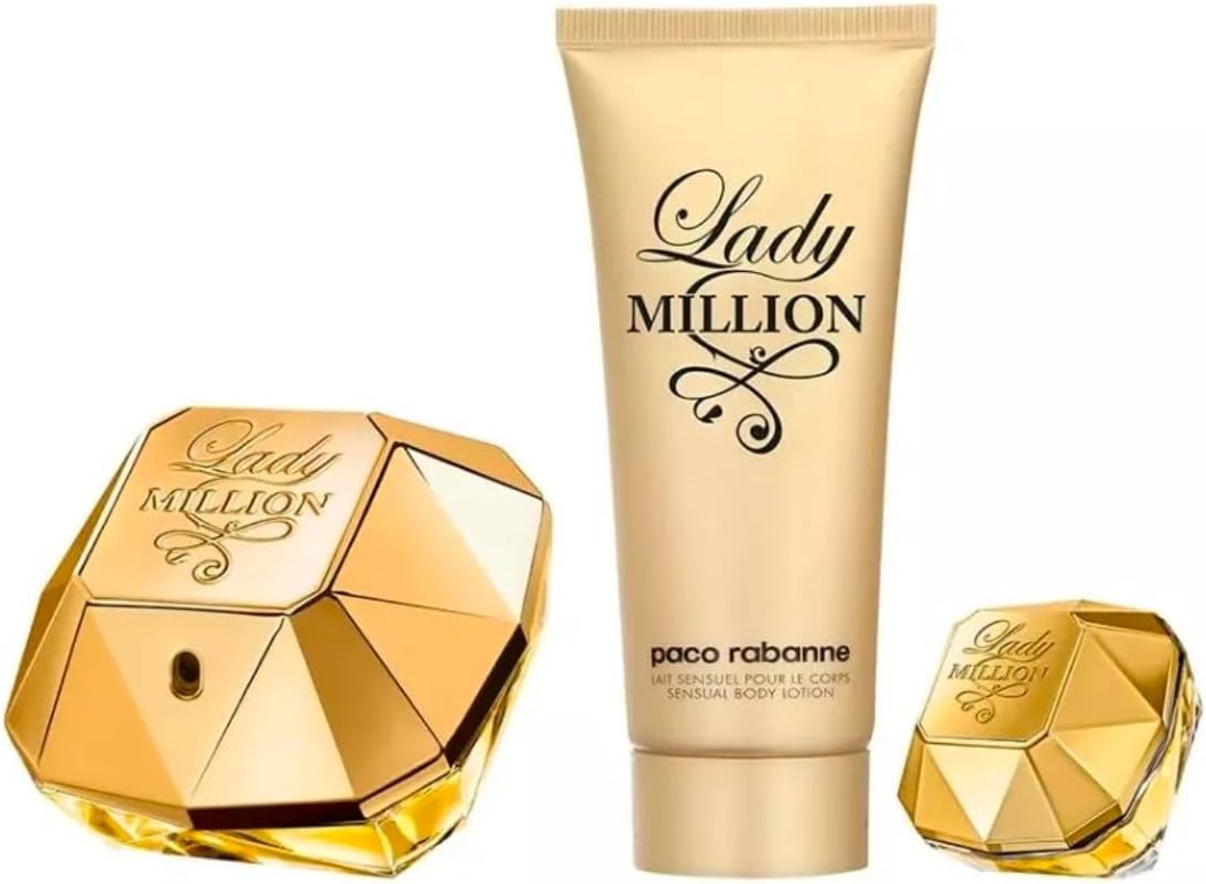 PACO LADY MILLION SET: EDP SPRAY 80ML + EDP 5ML + BODY LOTION 100ML