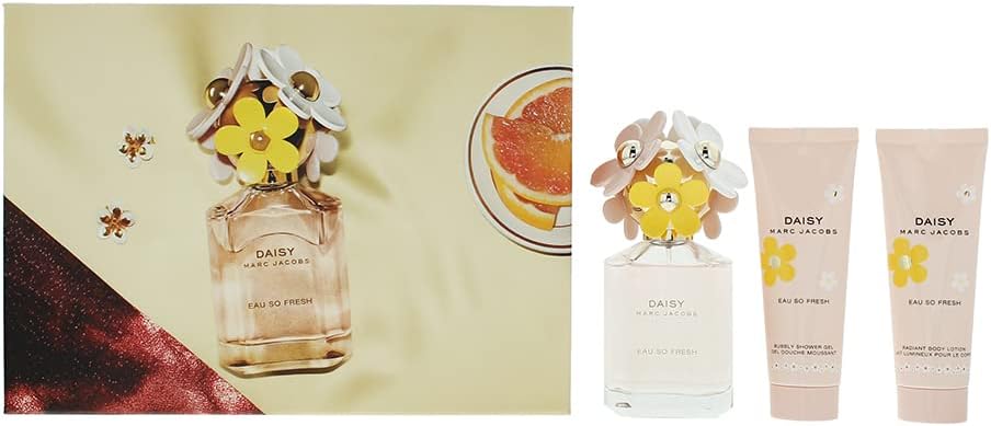 Marc Jacobs Daisy Eau So Fresh 3 Piece Gift Set: Eau De Toilette 75ml - Body Lotion 75ml - Shower Gel 75ml