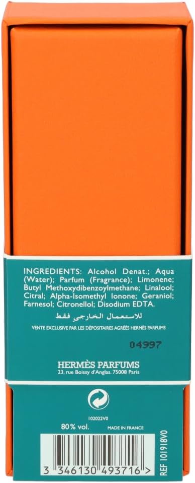 Hermès Eau D'orange Verte Eau De Cologne 50ml