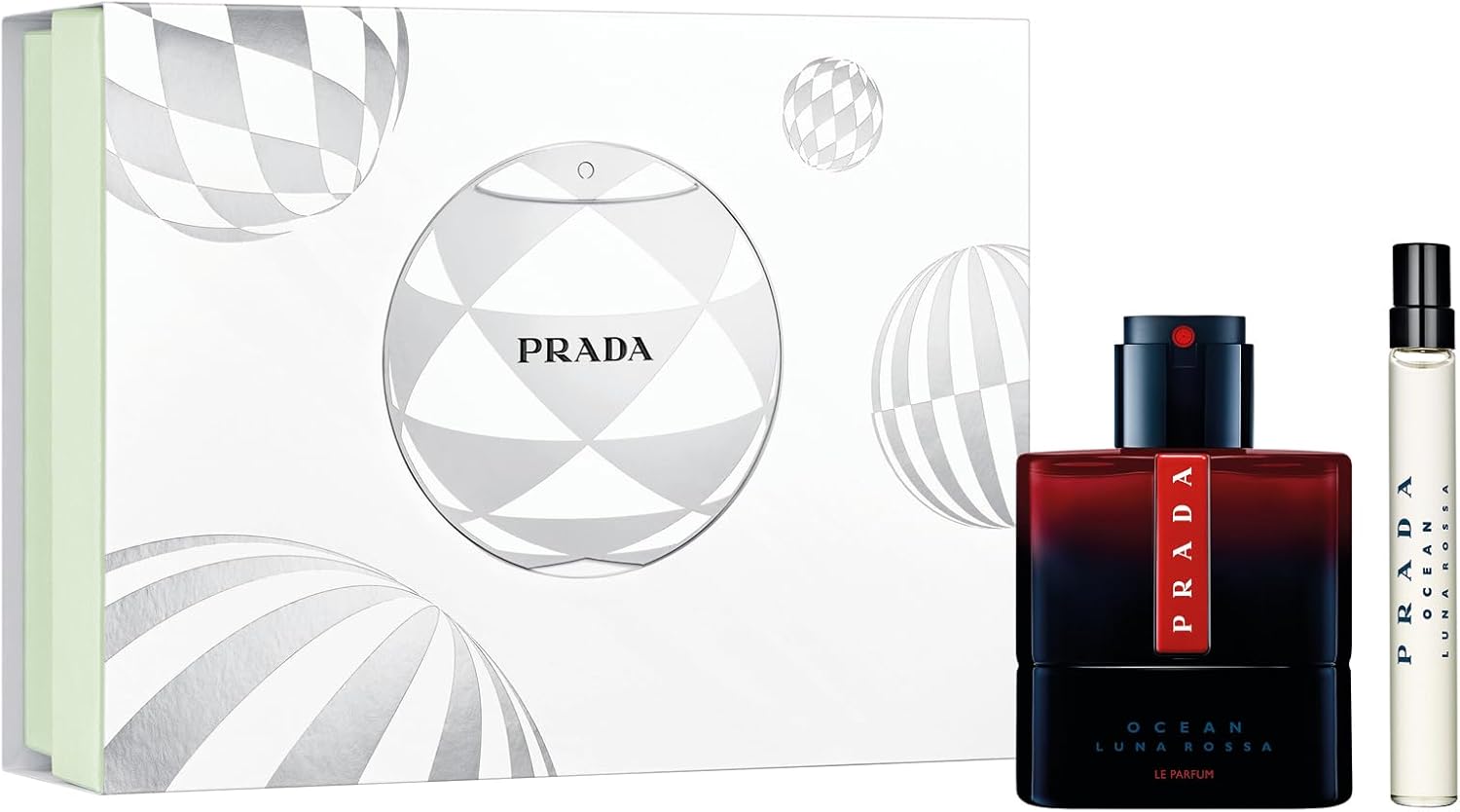 Prada Luna Rossa Ocean Parfum 100ml Gift Set 2024 (Contains 100ml Parfum and 10ml Travel Spray)