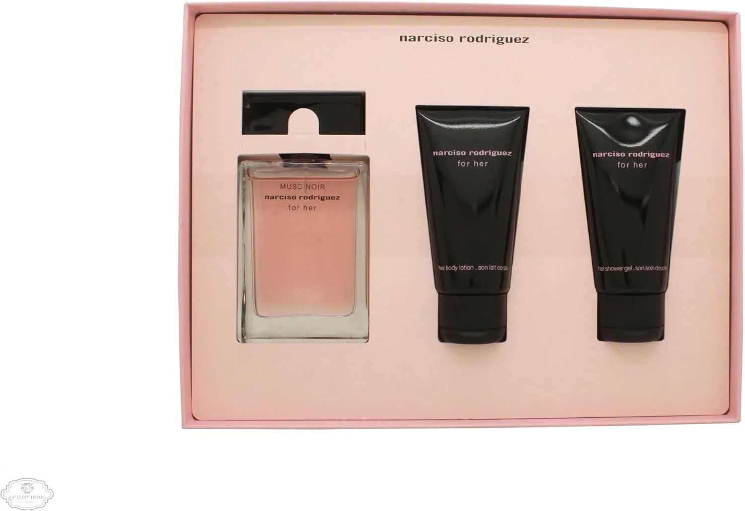 Narciso Rodriguez For Her Musc Noir 3 Piece Gift Set: Eau De Parfum, Body Lotion, Shower Gel 50ml
