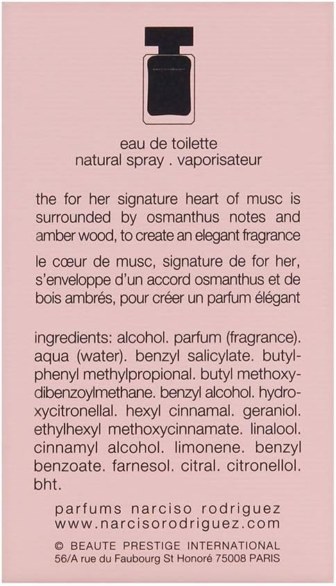 For Her by Narciso Rodriguez Eau De Toilette For Women, 30ml