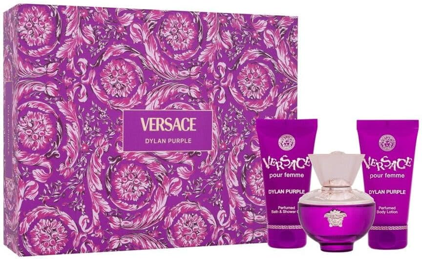 Versace Dylan Purple Eau de Parfum 50ml Gift Set (Contains 50ml EDP, 50ml Body Lotion and 50ml Shower Gel)