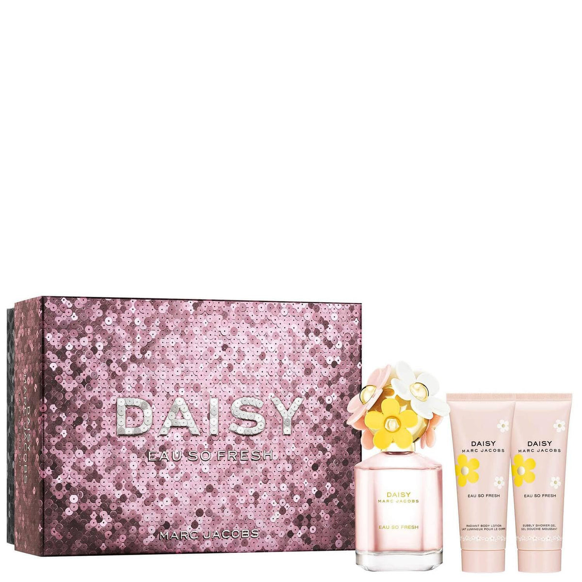 Marc Jacobs Daisy Eau So Fresh Gift Set - Eau de Toilette, Body Lotion & Shower Gel (75ml Each)