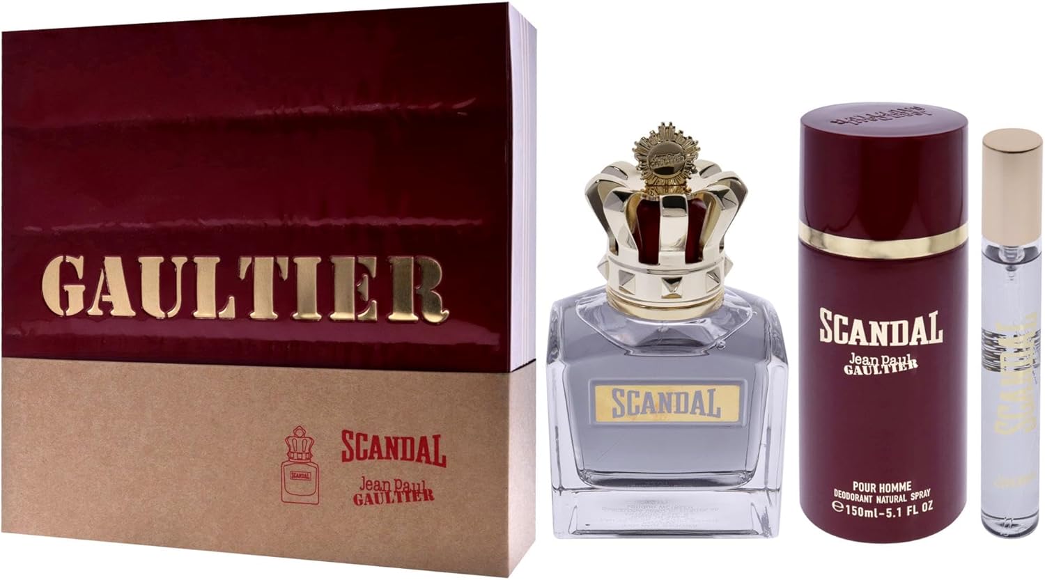 Jean Paul Gaultier Christmas 2022 Scandal Pour Homme Eau de Toilette Spray 100ml Gift Set