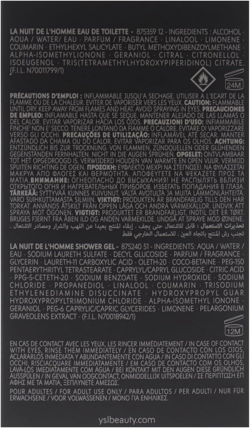 YSL La Nuit De L'Homme Gift Set