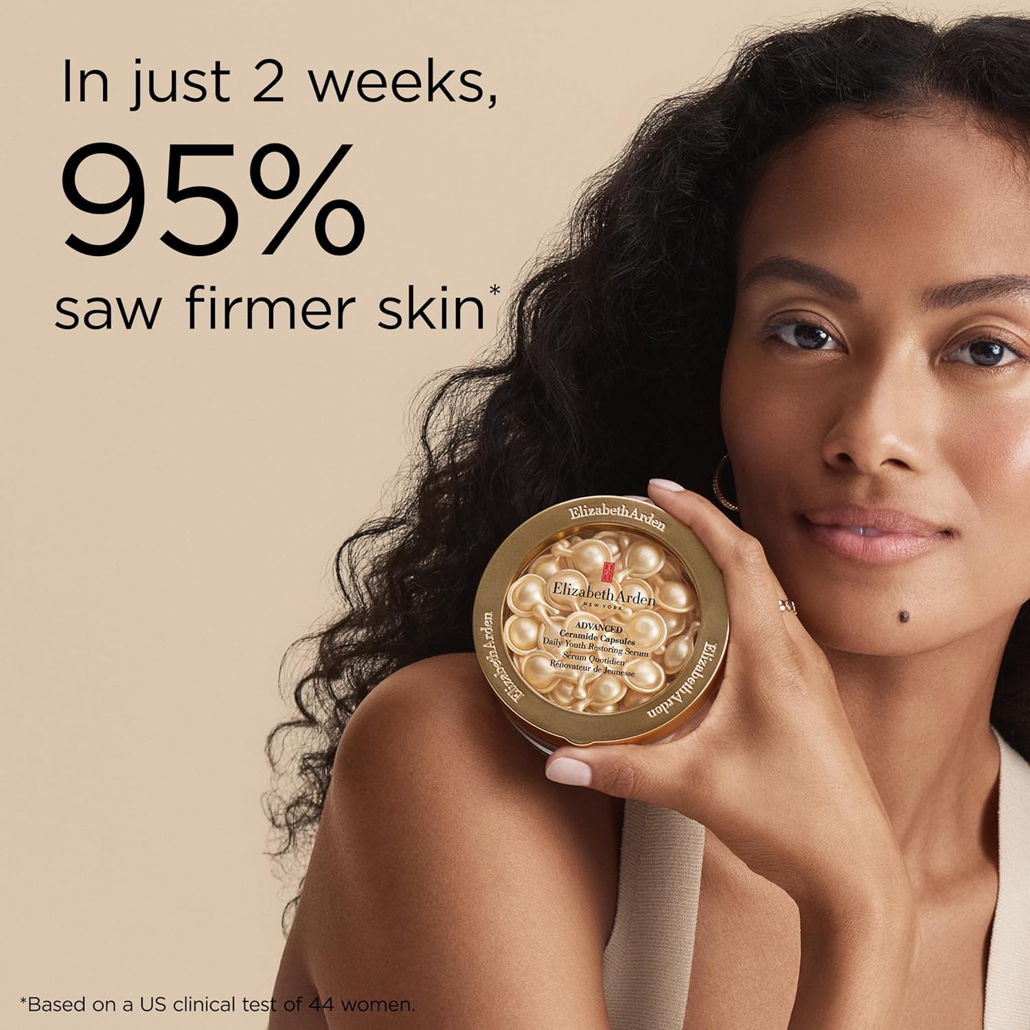 Elizabeth Arden Advanced Ceramide Capsules Daily Youth Restoring Serum, 90-piece, Anti-Ageing Skincare to Nourish Dry Skin, Lift & Firm Skin, for Day & Night