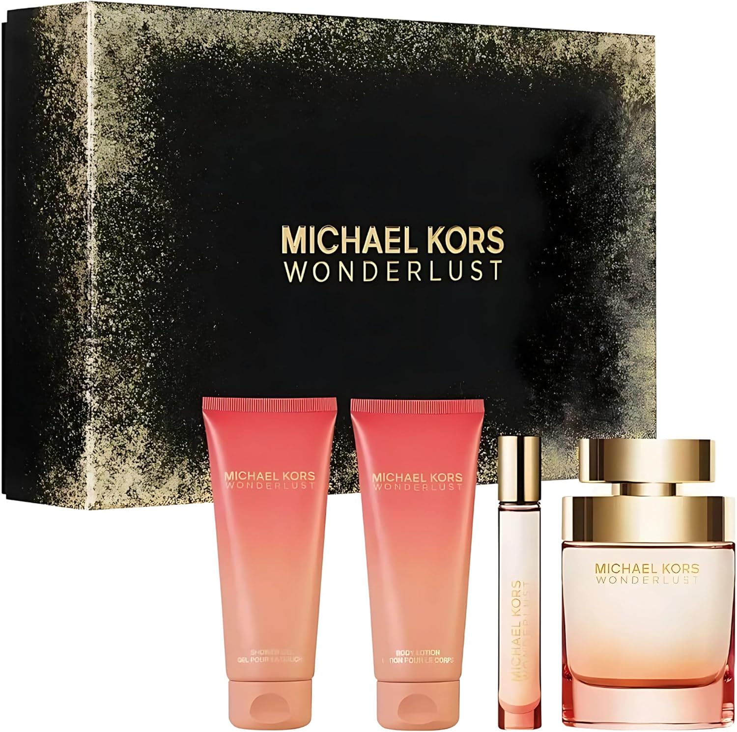 Wonderlust by Michael Kors for Women - 4 Pc Gift Set - 3.4oz EDP Spray, Body Lotion, Shower Gel; 0.33oz EDP Spray