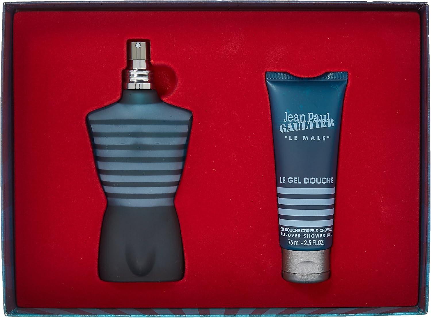 Jean Paul Gaultier Le Male 125ml Eau De Toilette Spray and 75ml Shower Gel Set For Men