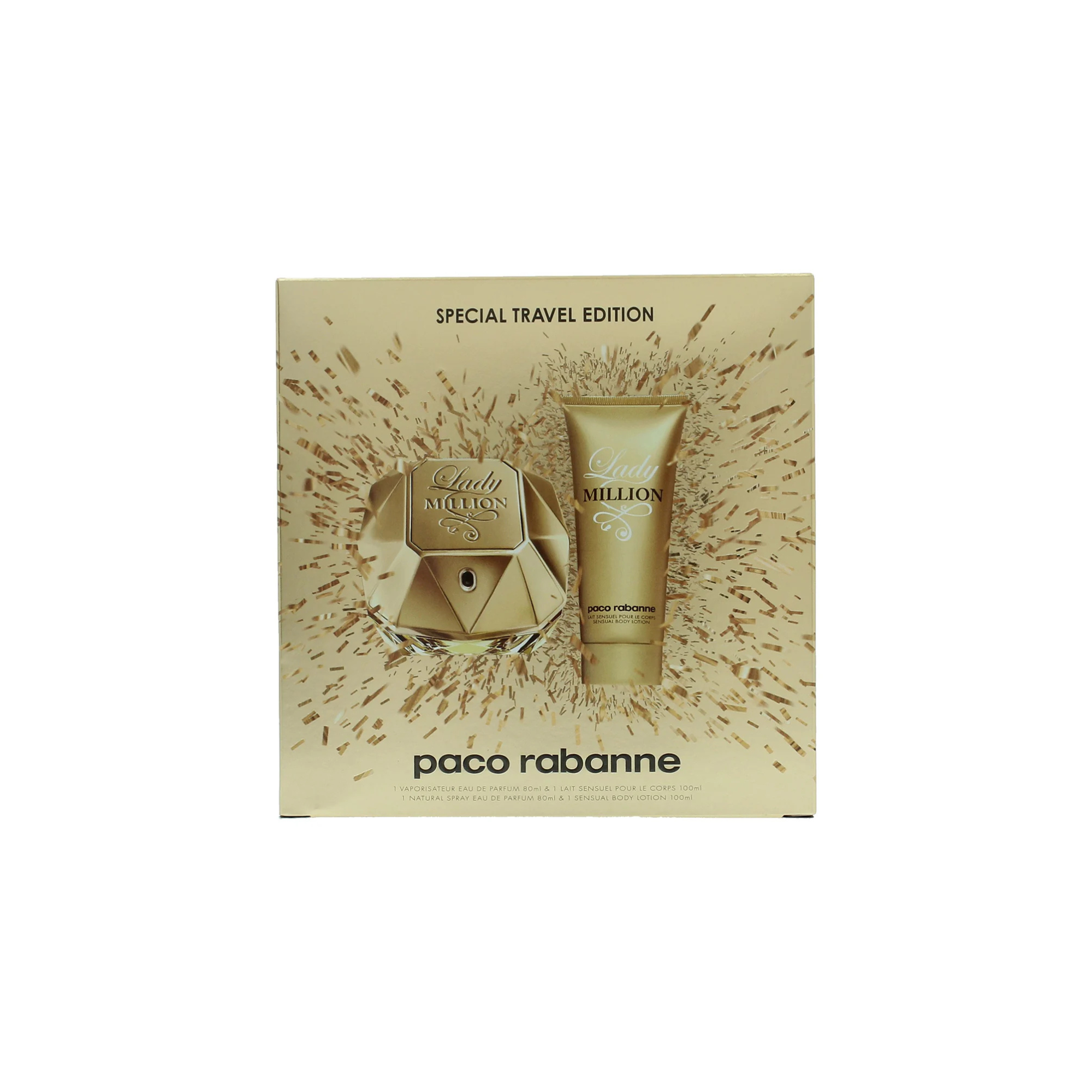 Paco Rabanne Lady Million Gift Set – Eau de Parfum 80ml & Body Lotion 100ml