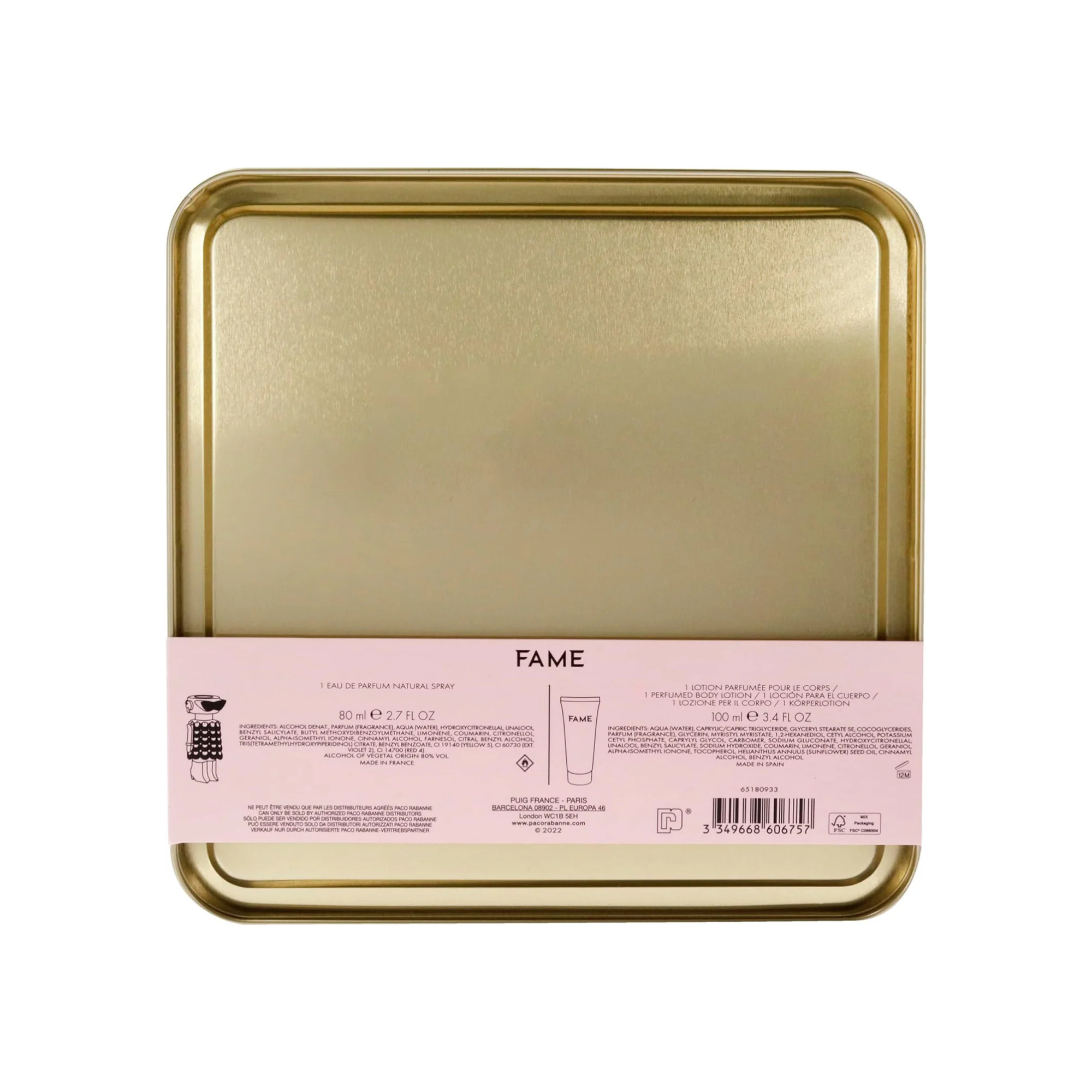 Paco Rabanne Fame Gift Set – EDP Spray 80ml + Body Lotion 100ml