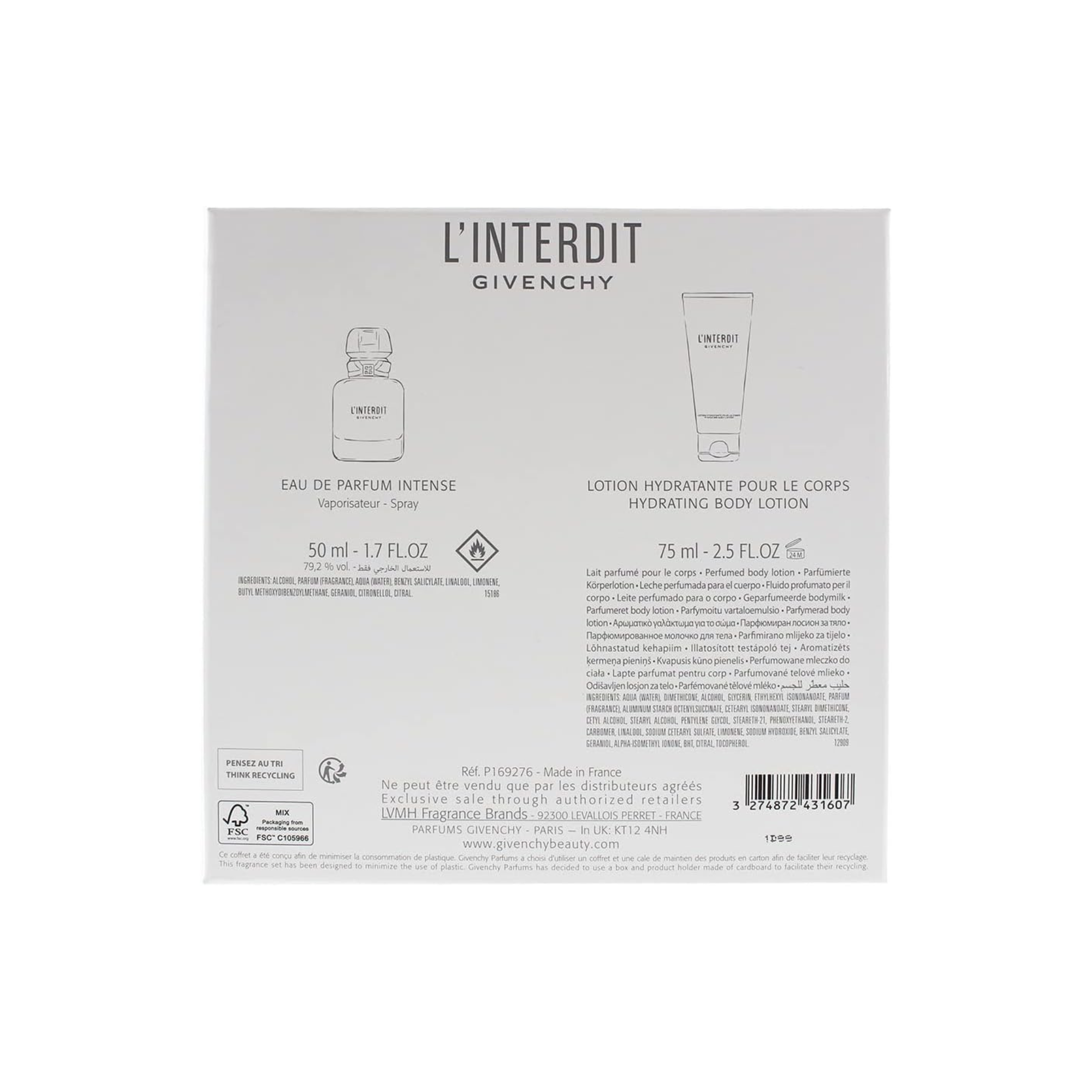 Givenchy L’Interdit 2-Piece Gift Set – Eau de Parfum 50ml & Body Lotion 75ml